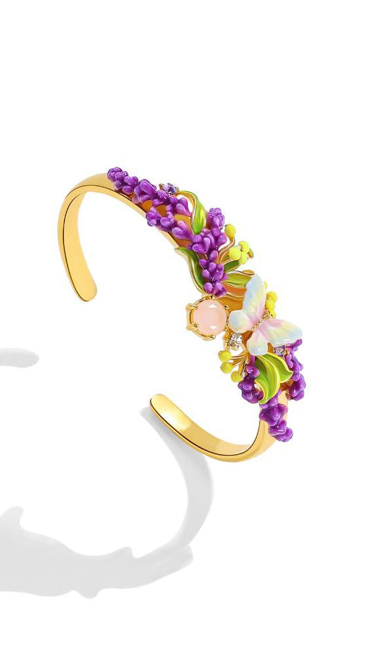 Lavender Butterfly Meadow Bangle