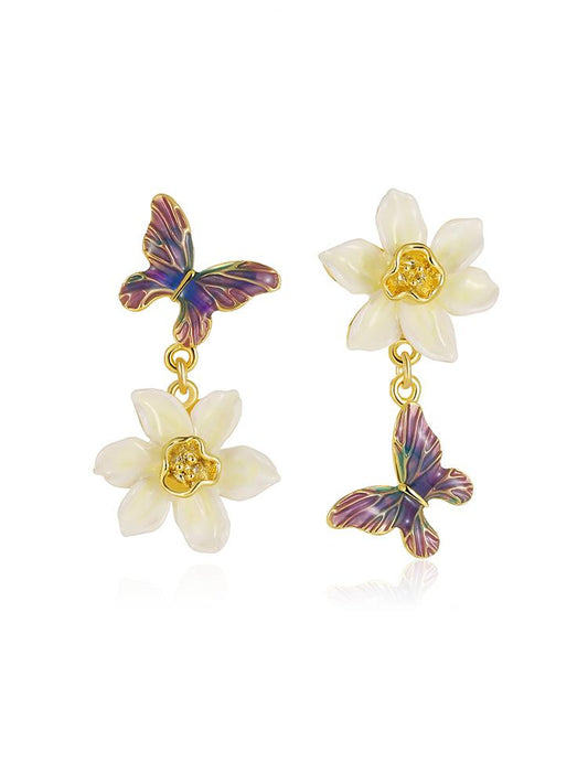 Daffodil Fantaisie Asymmetric Earrings