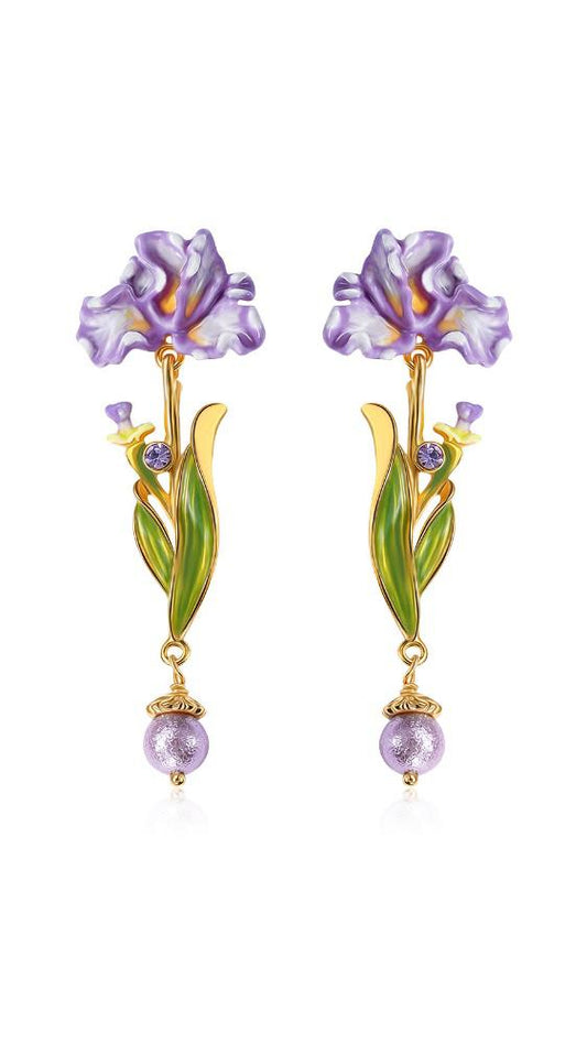 Iris Whisper Pearl Drop Earrings