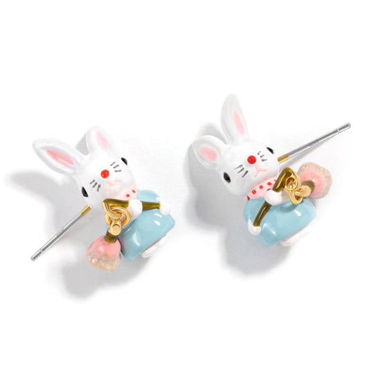 Lantern Hopper Bunny Earrings