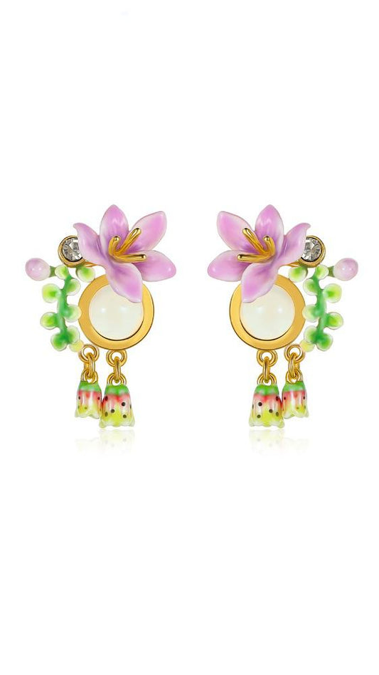 Tropical Rain Forest Cluster Earrings