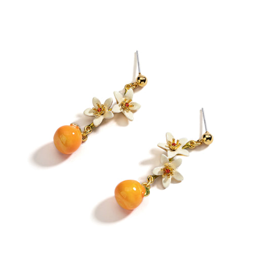 Mandarin Blossom Cascade Earrings