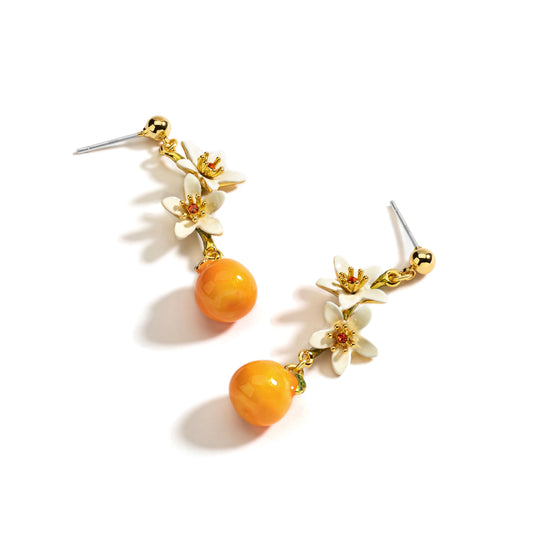 Mandarin Blossom Cascade Earrings
