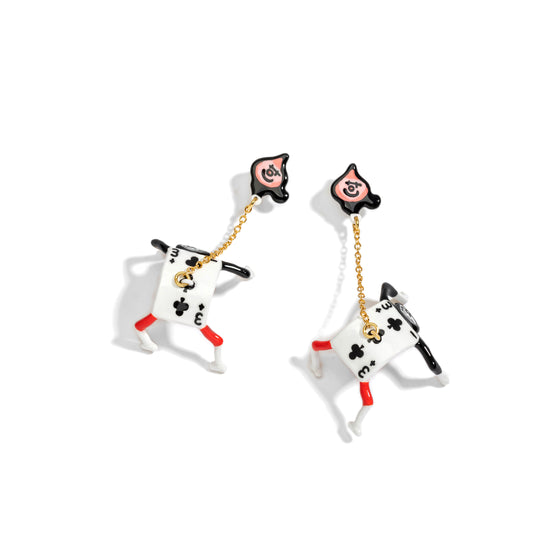 Poker Character Drop Earrings