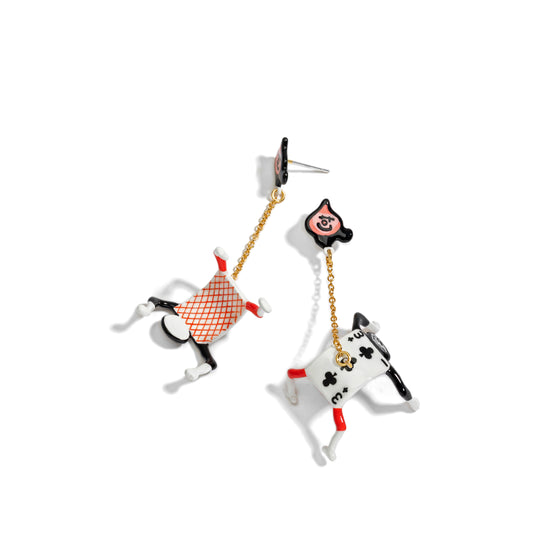 Poker Character Drop Earrings