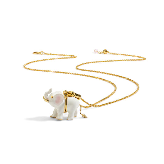Little White Elephant Whisper Pendant