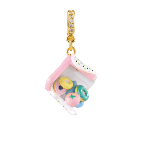 Open Bakery Donut Box Pendant