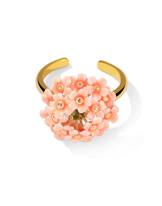 Cherry Blossom Cluster Adjustable Ring