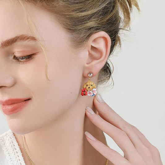 Miniature Poodle Silky Earrings