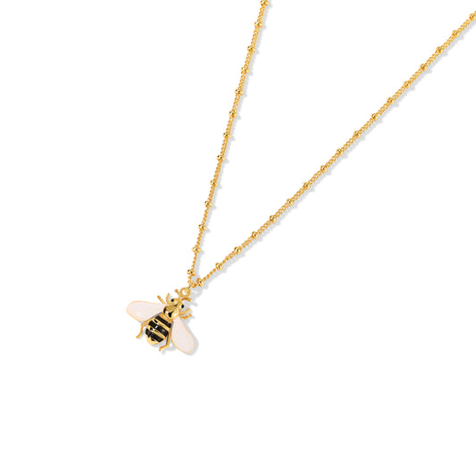Honey Bloom Sunflower Bee Petite Necklace