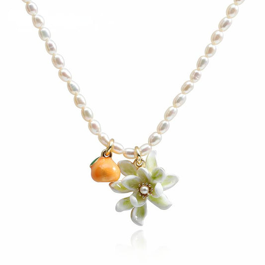 Mandarin Blossom Petite Charm Necklace