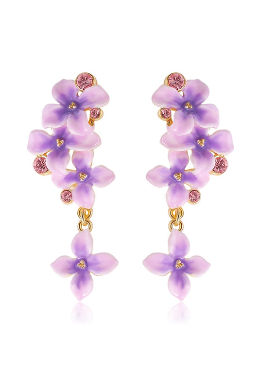 Lilac Blossom Drop Earrings