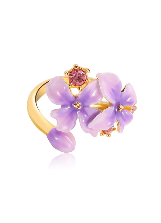 Lilac Blossom Adjustable Ring