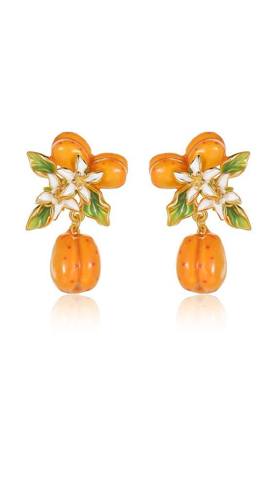 Apricot Fruit Harvest Earrings