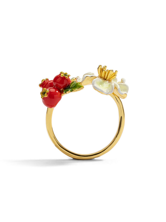 Wild Hawthorn Petal Cluster Ring