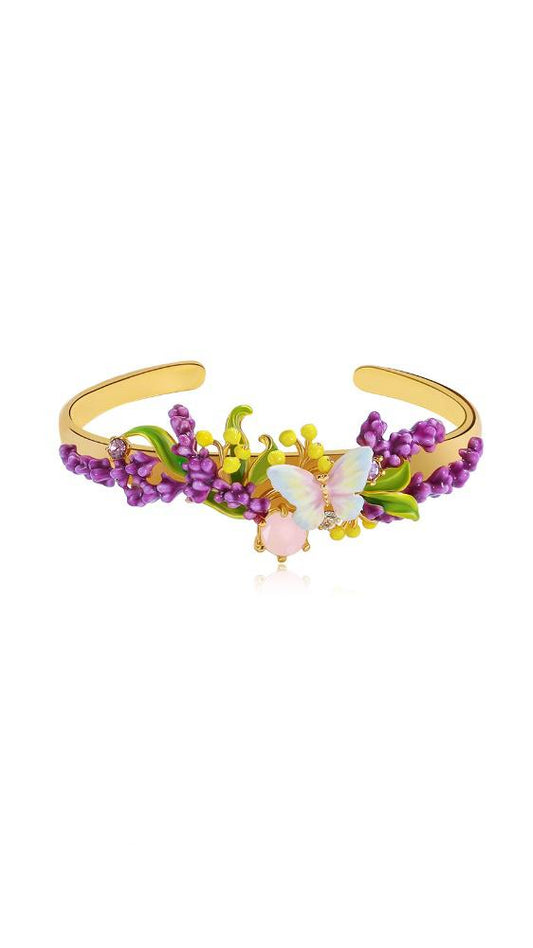 Lavender Butterfly Meadow Bangle