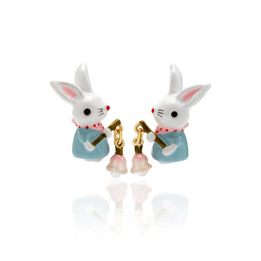 Lantern Hopper Bunny Earrings
