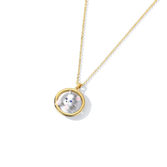 Mystic Meow Halo Necklace