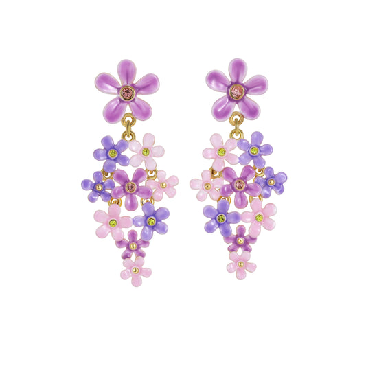 忘れな草の花のドリズルドロップイヤリング