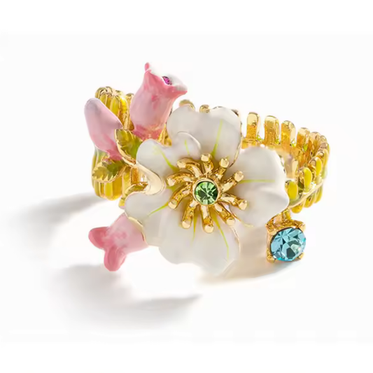 Alice's Garden Series Lily of the Valley Adjustable Ring