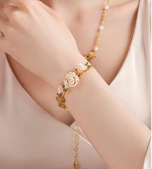 Champagne Rose Vine Bracelet
