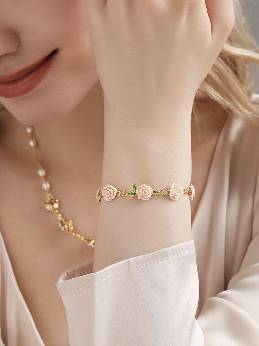 Champagne Rose Pearl Bracelet