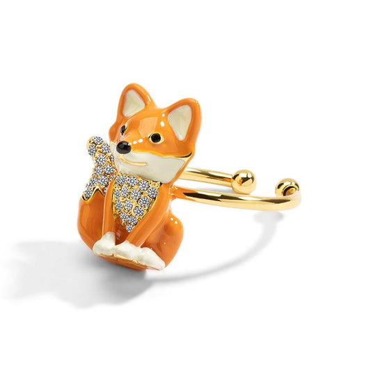 Fox Twin Petal Curio Ring