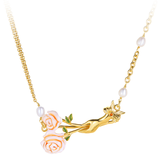 Champagne Rose Grace Necklace