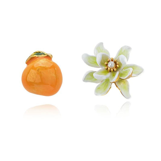 Mandarin Blossom Petal Luster Earrings