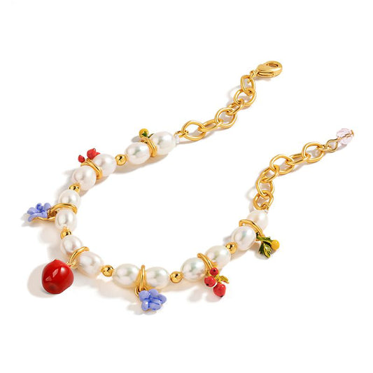 Apple Beaded Bracelet