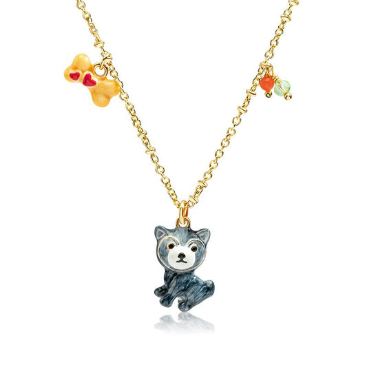 Husky Puppy Starglow Necklace