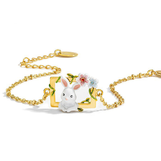 Garden Rabbit Bloom Frame Meadow Bracelet