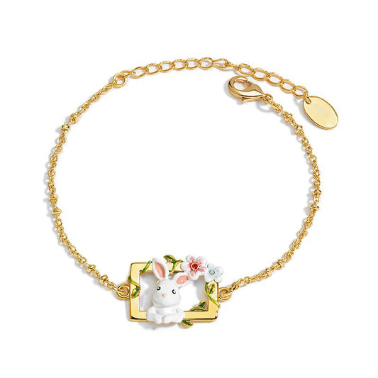 Garden Rabbit Bloom Frame Meadow Bracelet