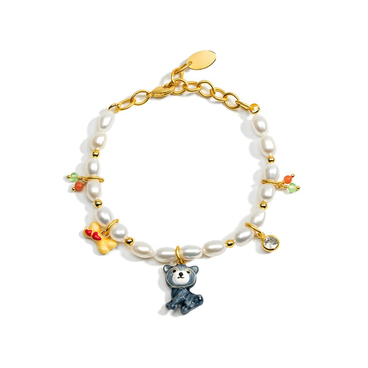 Husky Puppy Charm Bracelet