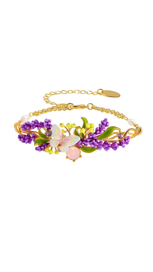 Lavender Butterfly Garden Bracelet