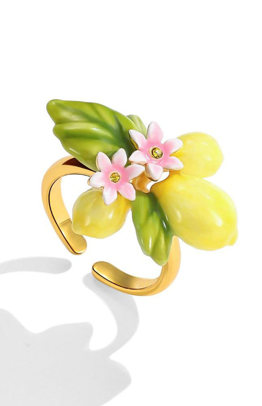 Lemon Blossom Adjustable Ring