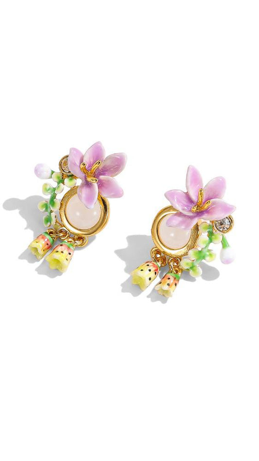 Tropical Rain Forest Cluster Earrings
