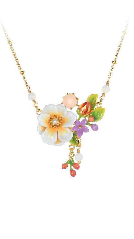 Jasmine Symphony Crescent Necklace