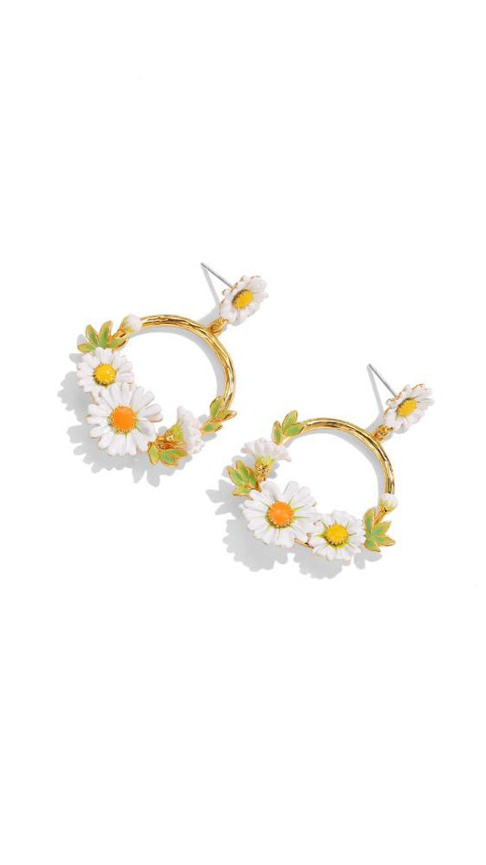 Daisy Breeze Hoop Earrings