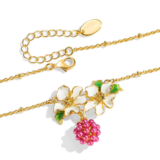 Sweet Berries Twin Blossom Necklace