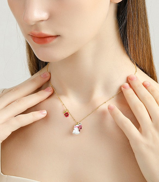 Sakura Bunny Necklace