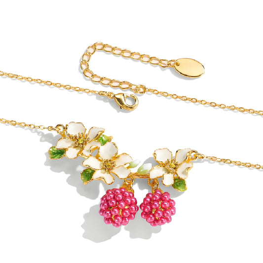 Sweet Berries Blossom Cluster Necklace