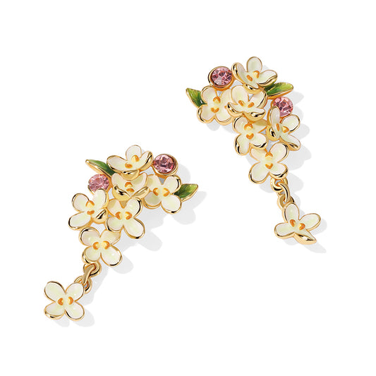 Golden Osmanthus Cascading Earrings