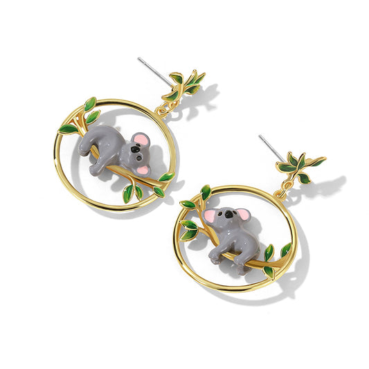 Forest Koala Twilight Earrings
