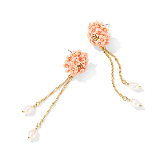 Cherry Blossom Tassel Earrings