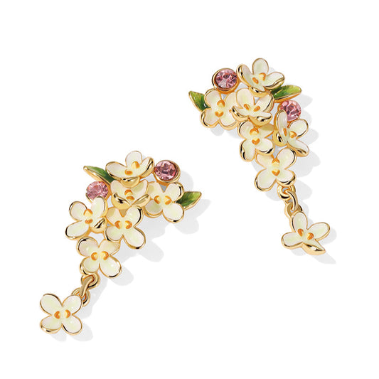 Alice's Garden Series Clustered Osmanthus Flower Earrings