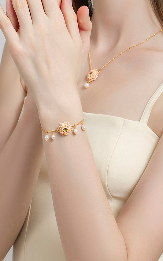 Cherry Blossom Charm Bracelet