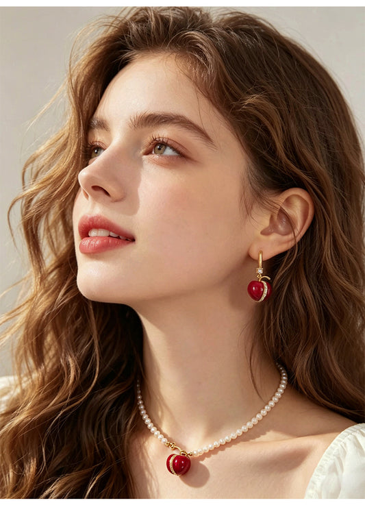 Aestiva Cherry Pendant Necklace