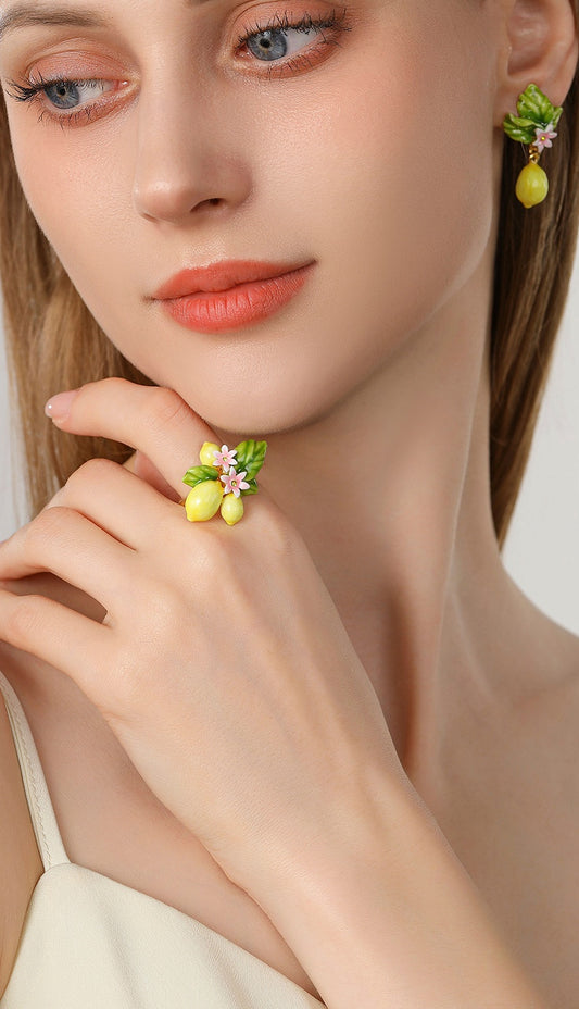 Lemon Blossom Adjustable Ring