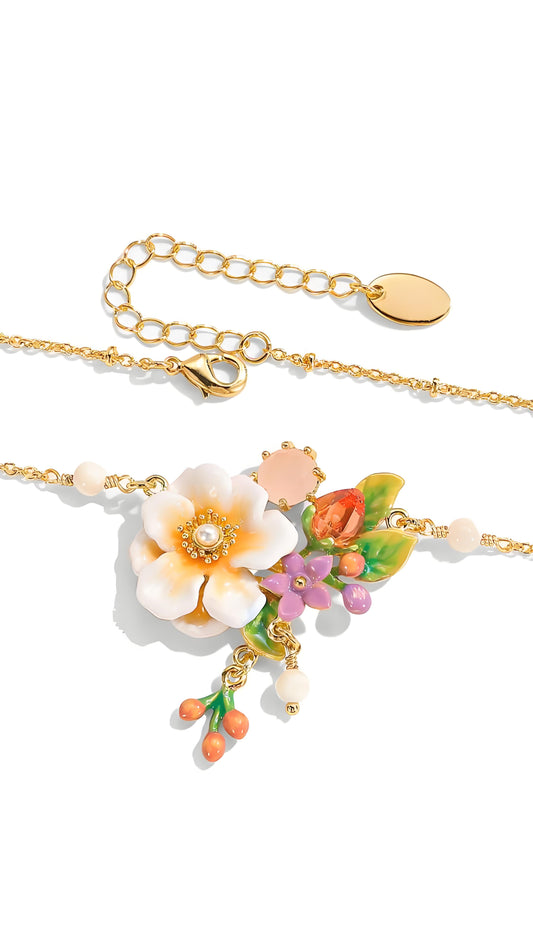 Jasmine Symphony Crescent Necklace